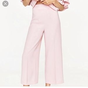 Zara pink wide leg culottes size xs
